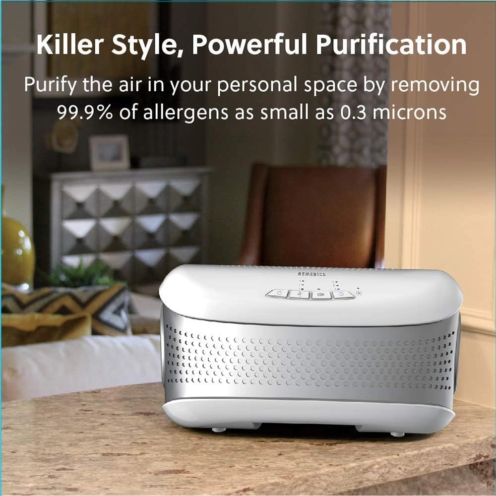 Homedics Total Clean Desktop Air Purifier, White