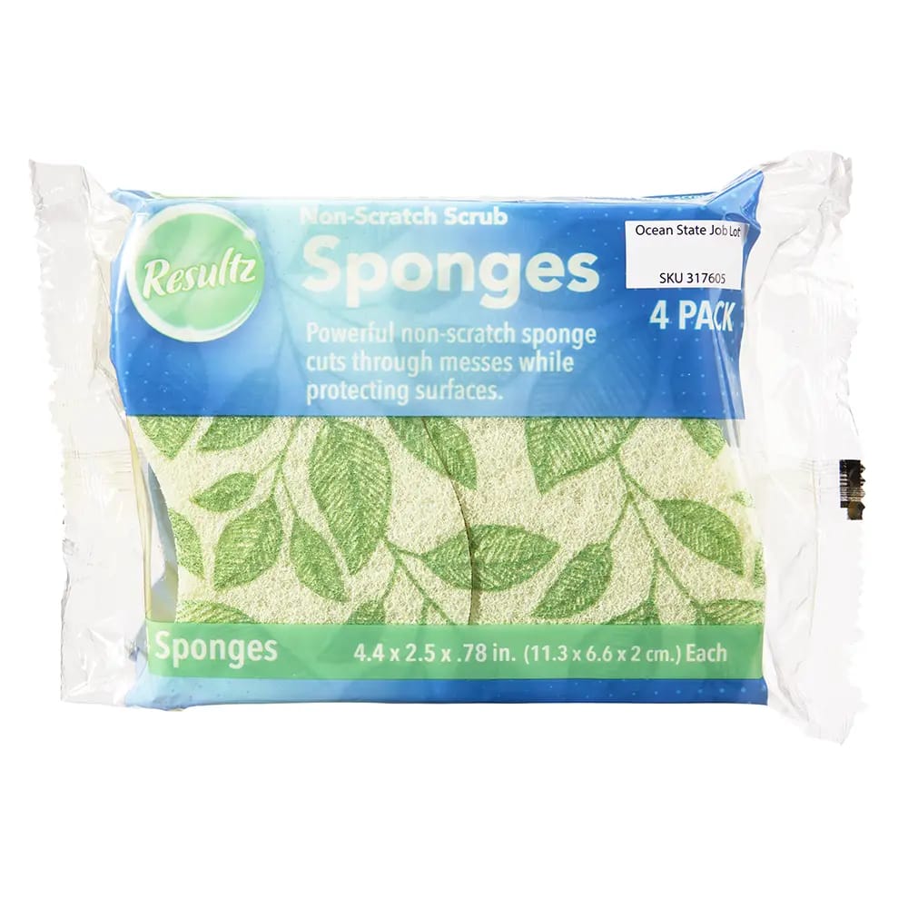 Resultz Non-Scratch Sponge, 4 Count