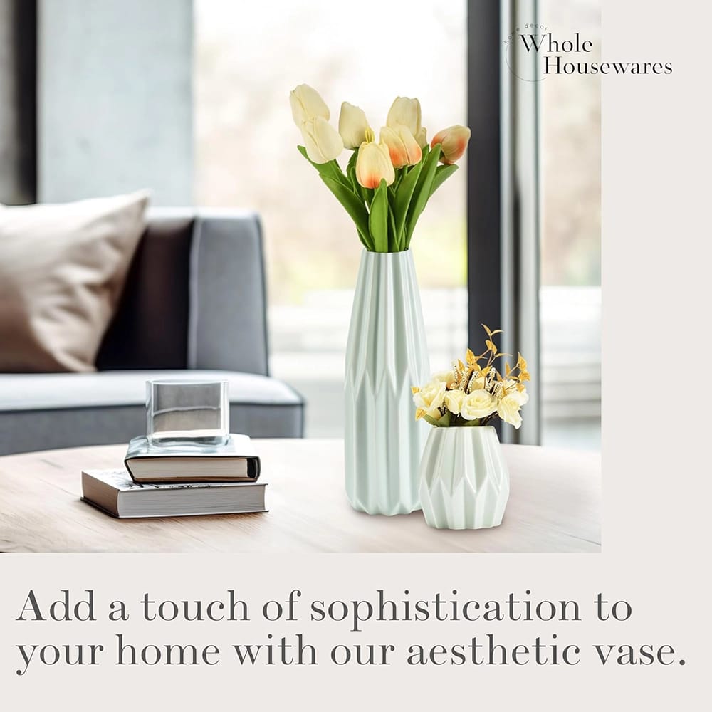 Whole Housewares Decorative Ceramic Vases, Set of 3