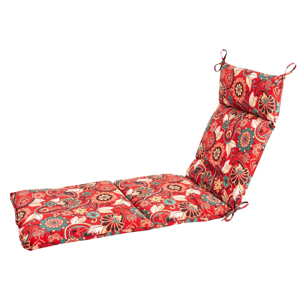 Outdoor Chaise Cushion, Cliveden Chili