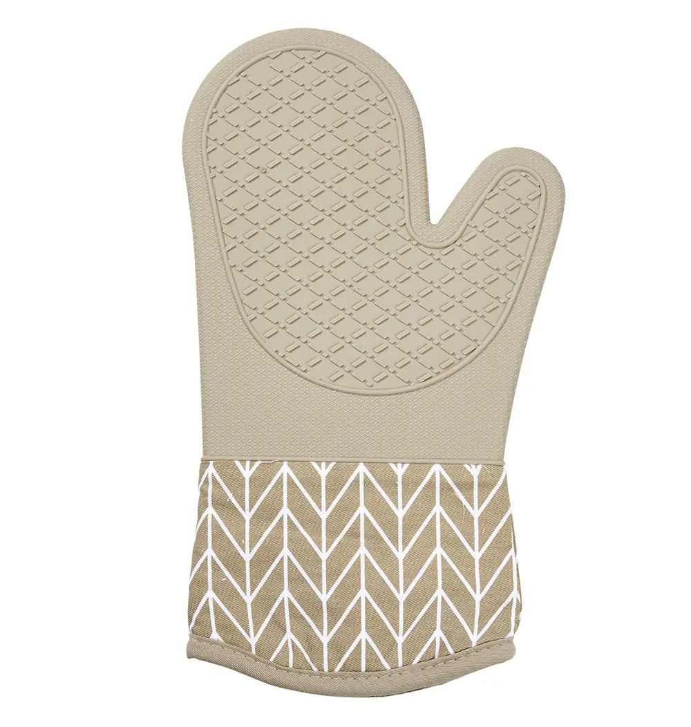 Silicone & Cotton Oven Mitt, 13"
