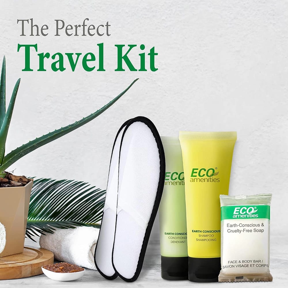 ECO Amenities Bulk Travel Toiletries Set, 140-Piece