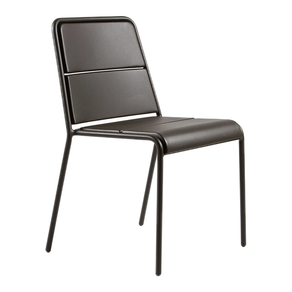 Maiori Patio Side Chair, Charbon, 4 Pack