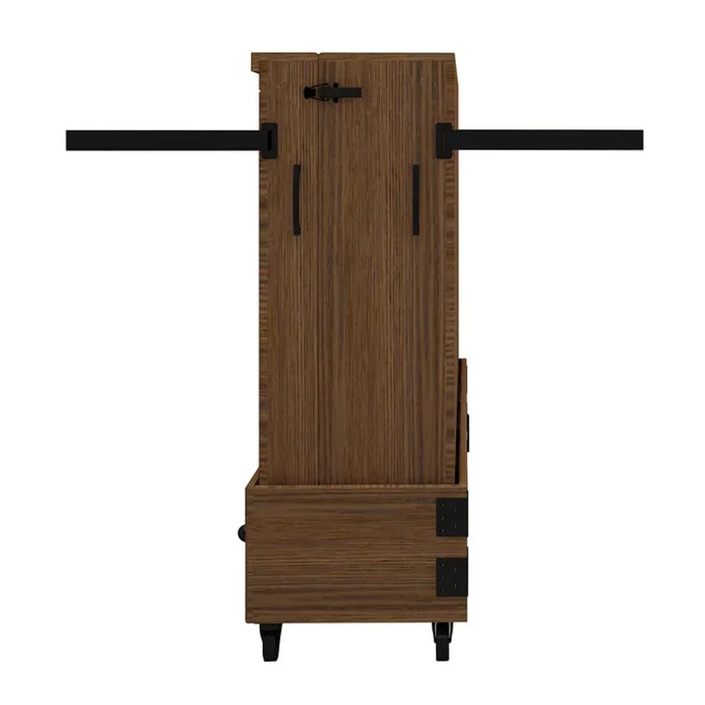 RoomAndLoft Murphy Cabinet Bed, Queen, Brown