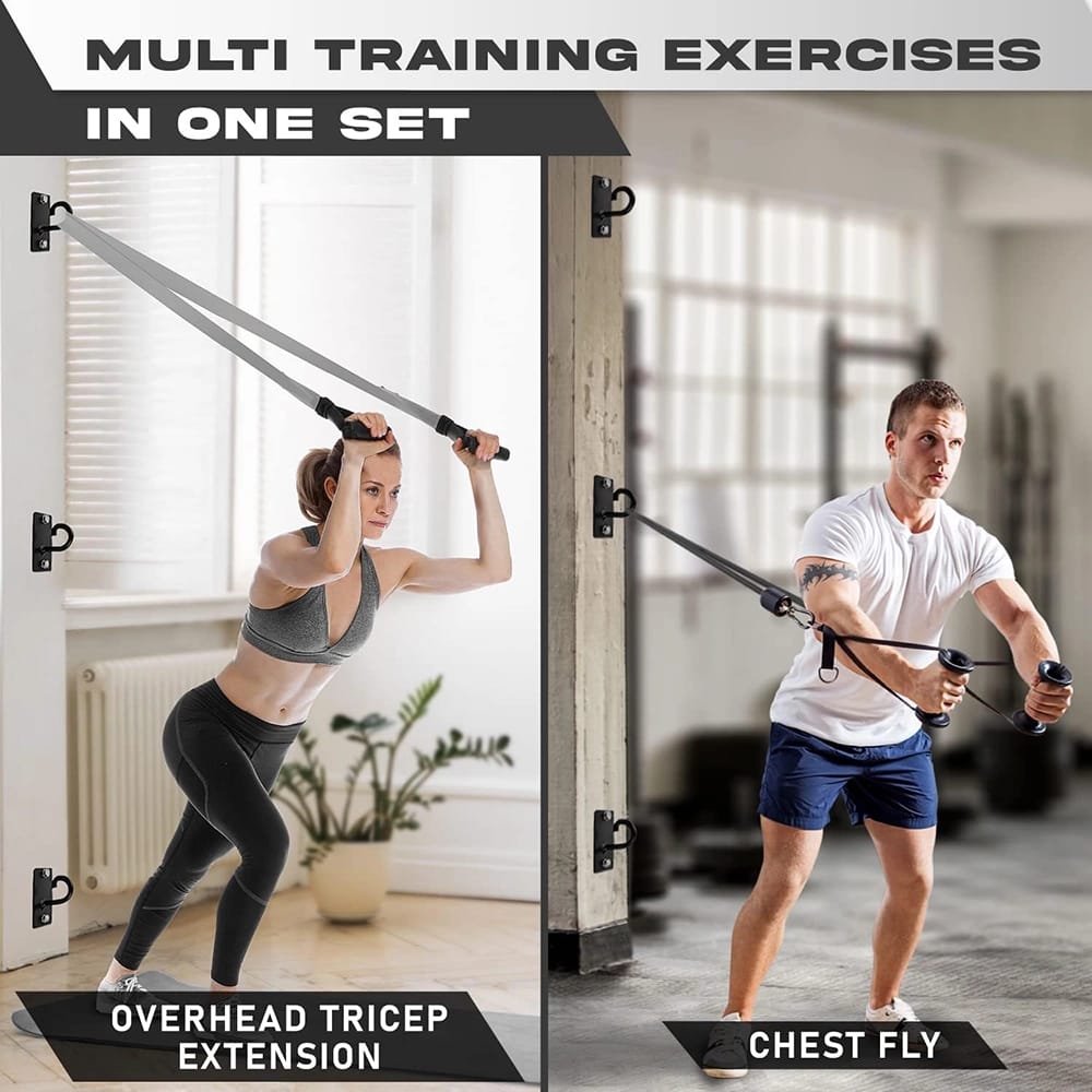 Yes4All Sturdy Wall Mounted Workout Anchors, Black