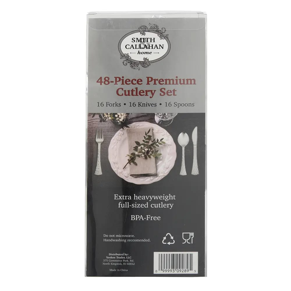 Smith & Callahan 48-Piece Brilliant Silver Premium Cutlery Set