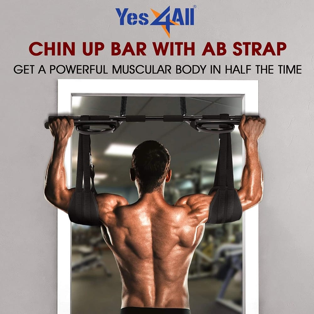 Yes4All Door Chin Up Bar with Ab Straps