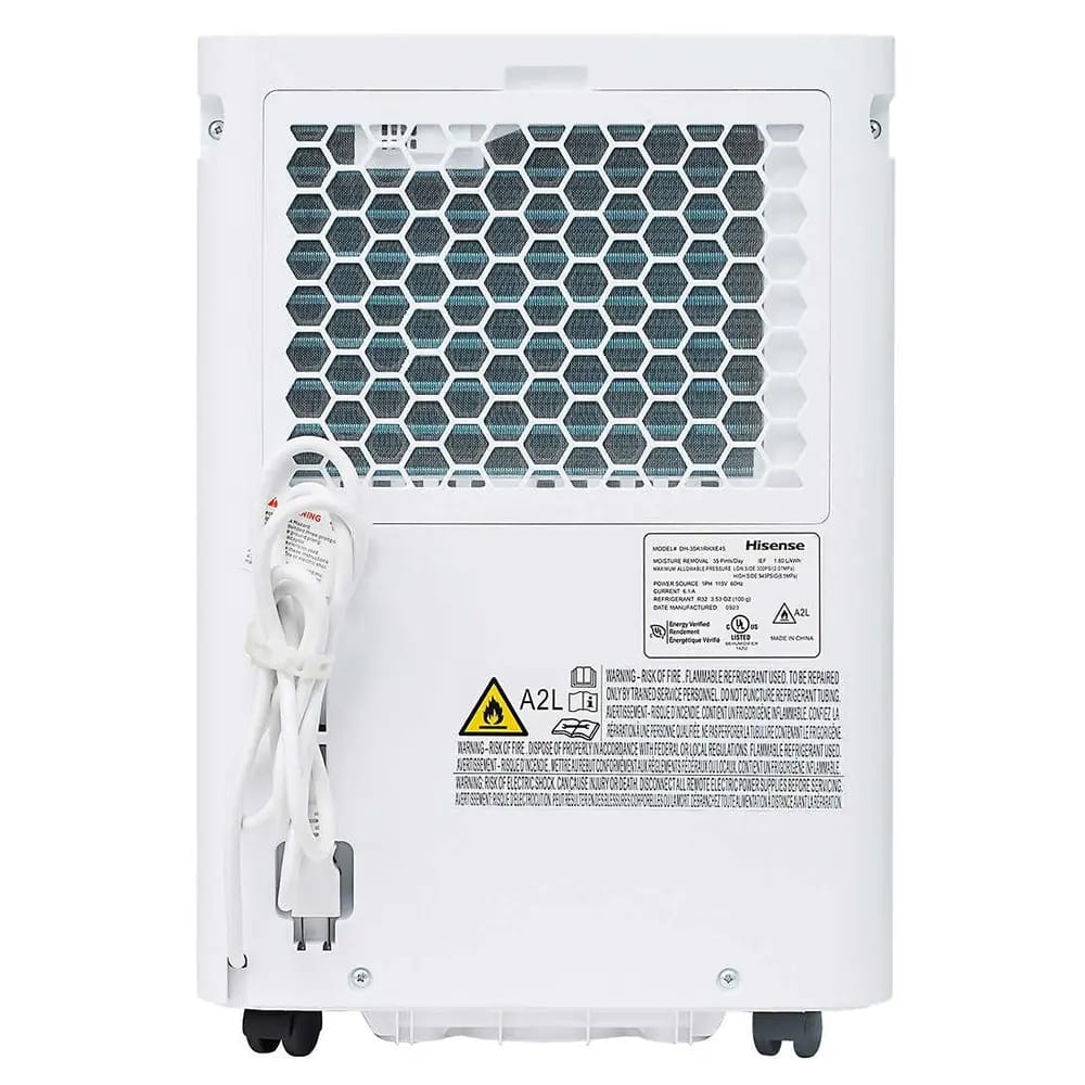 Hisense 35-Pint 3-Speed Dehumidifier, White (Factory Refurbished)