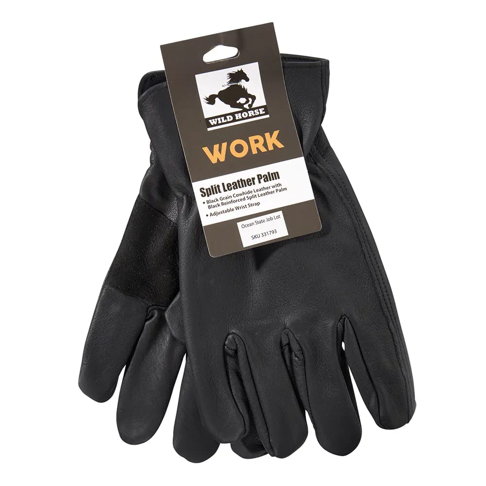 Wild Horse Split Leather Palm Work Gloves