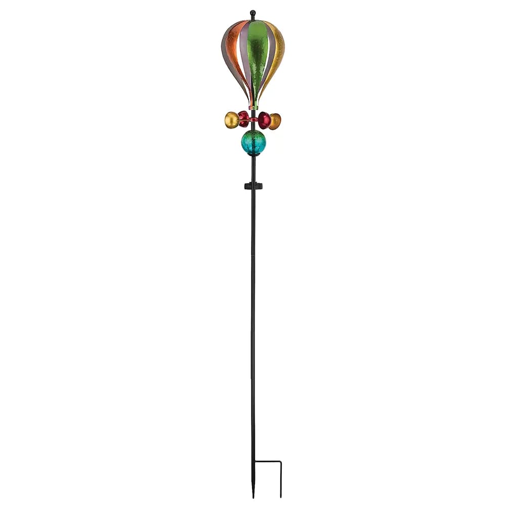 Regal Art & Gift Balloon Solar Wind Spinner Stake, Rainbow, 2 Count
