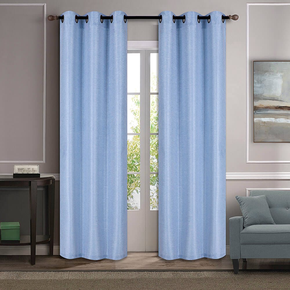 Soft Home 84" Woven Blackout Curtains with Grommets, 2 Count