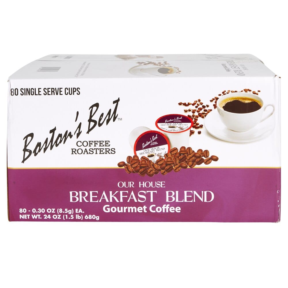 Boston's Best Light Roast Our House Breakfast Blend Gourmet Coffee Cups, 80 Count