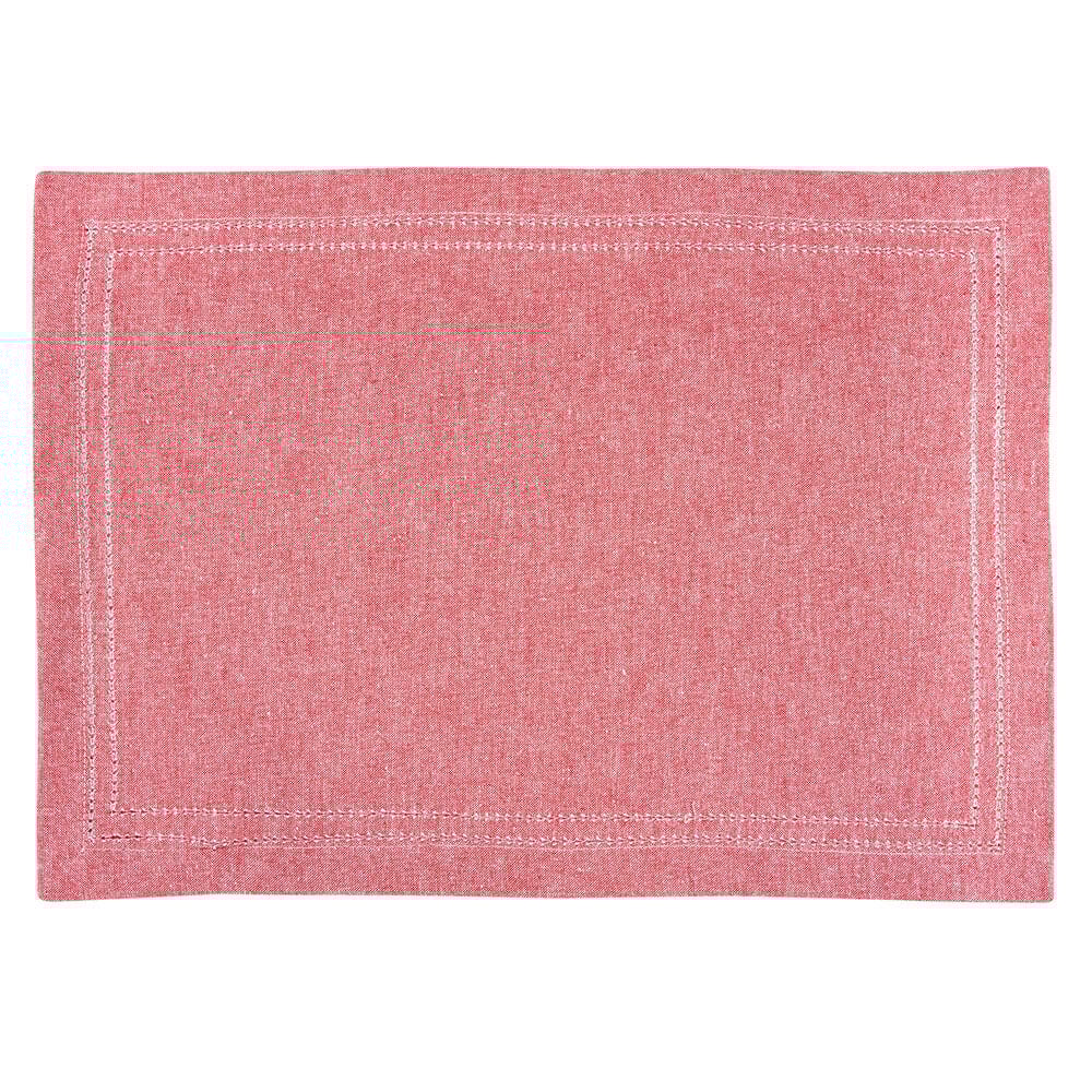 Red Fabric Locklin Placemat, 13 x 19