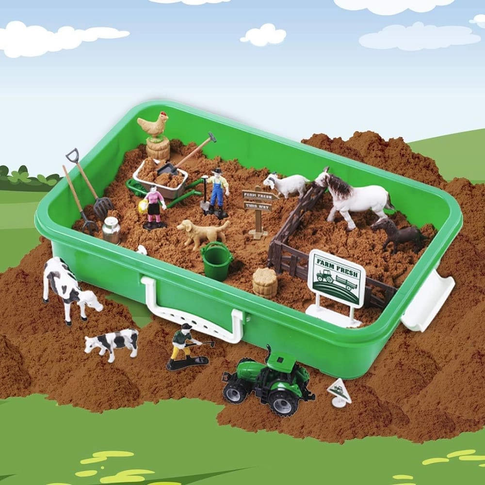 Dazmers Farm Animal Toys Sand Play Set