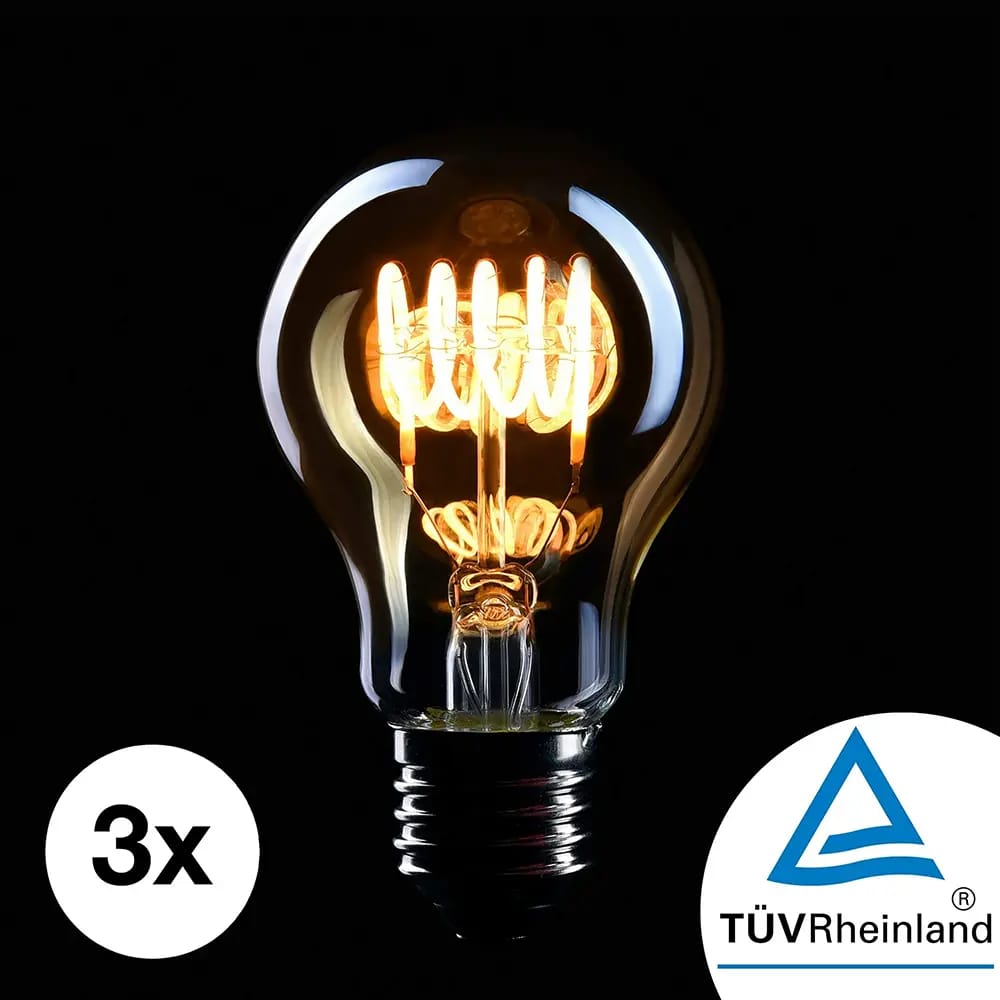 CROWN LED Dimmable 4 Watt Light Bulbs, 3 Pack