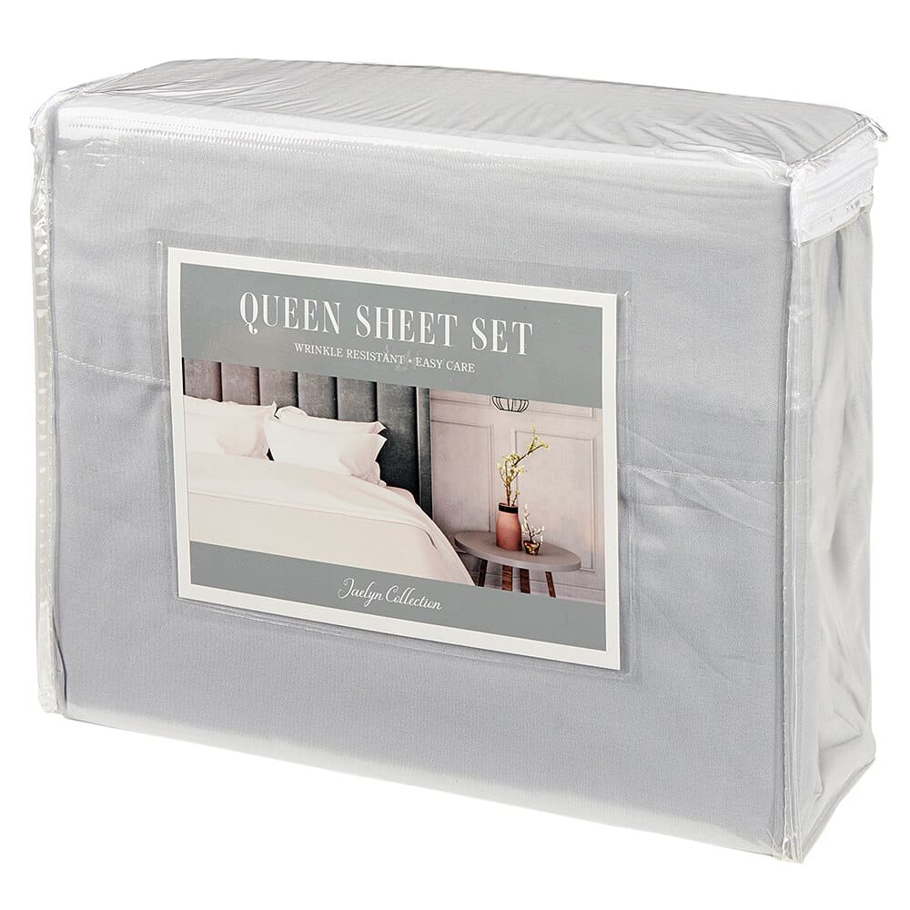 Jaclyn Collection Microfiber Queen Sheet Set, 4 Piece