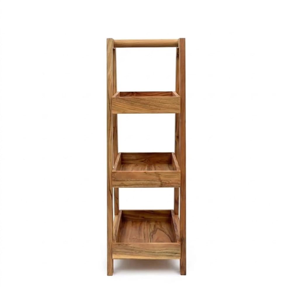 Acacia Wood Tall Bath Organizer, Brown