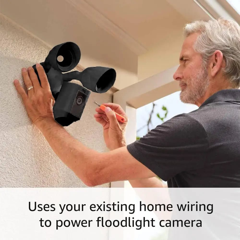 Ring Floodlight Cam Wired Plus, Black