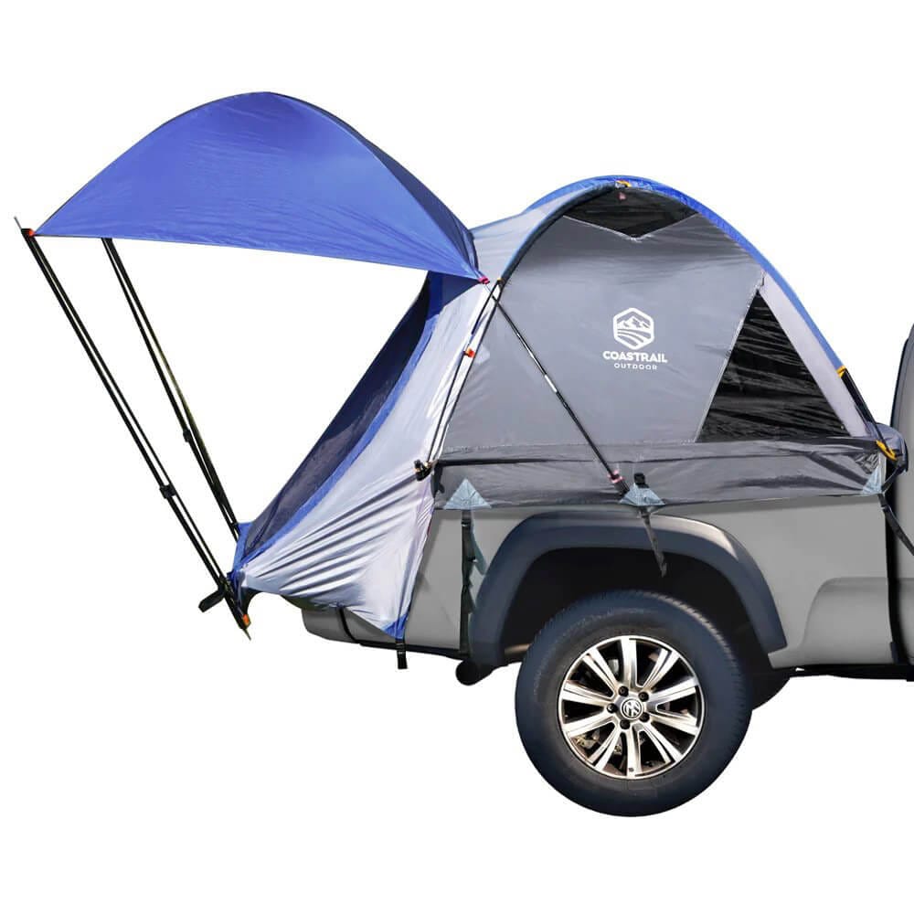 Coastrail Outdoor Pickup Truck Bed Tent with Rainfly, 5' Mid-Size Short Bed, Blue/Gray