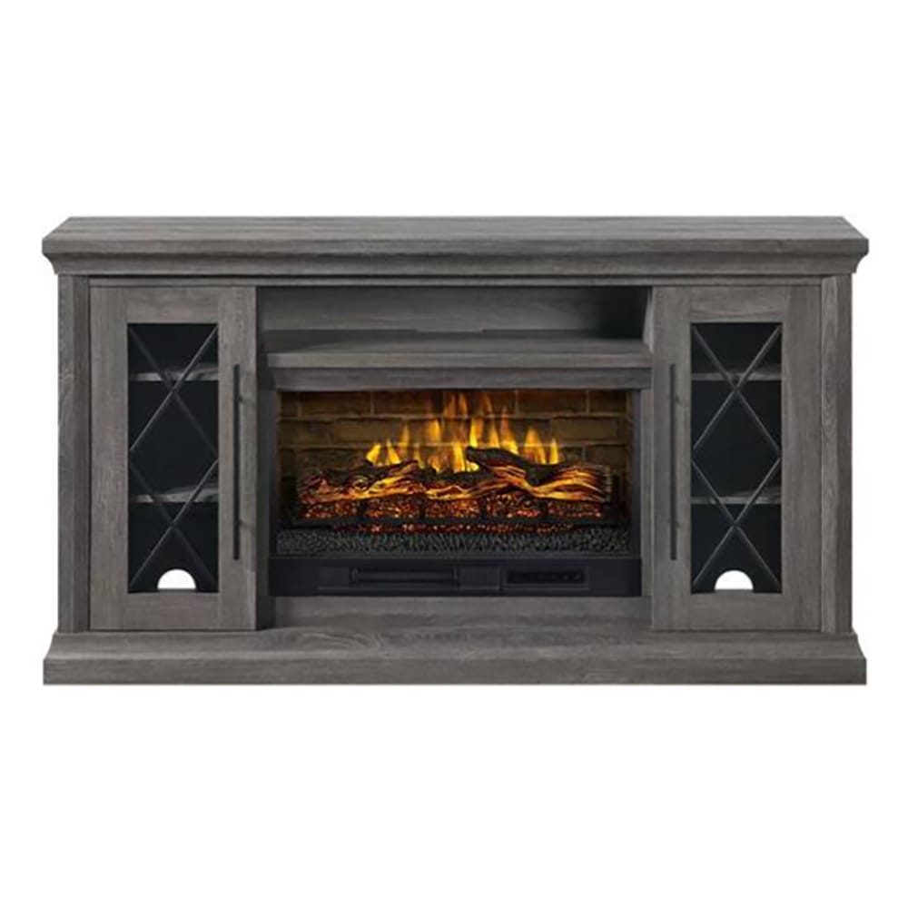 Whalen 65-Inch Freestanding Fireplace Console, Ash Gray