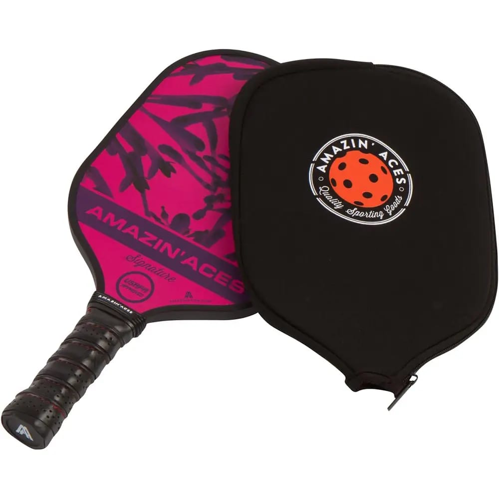 Amazin' Aces Signature Graphite Pickleball Paddle, Electric Pink