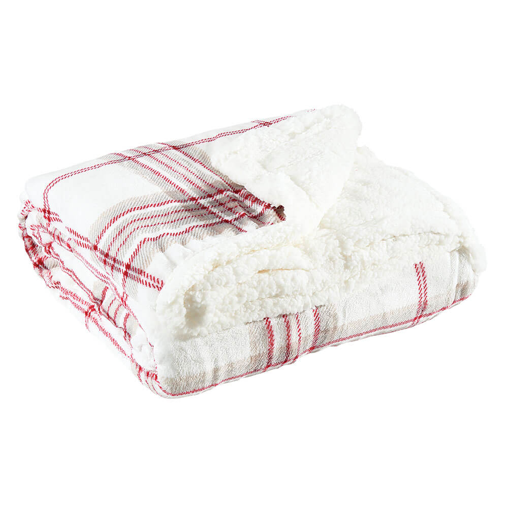 Plush Sherpa Throw Blanket, 60"