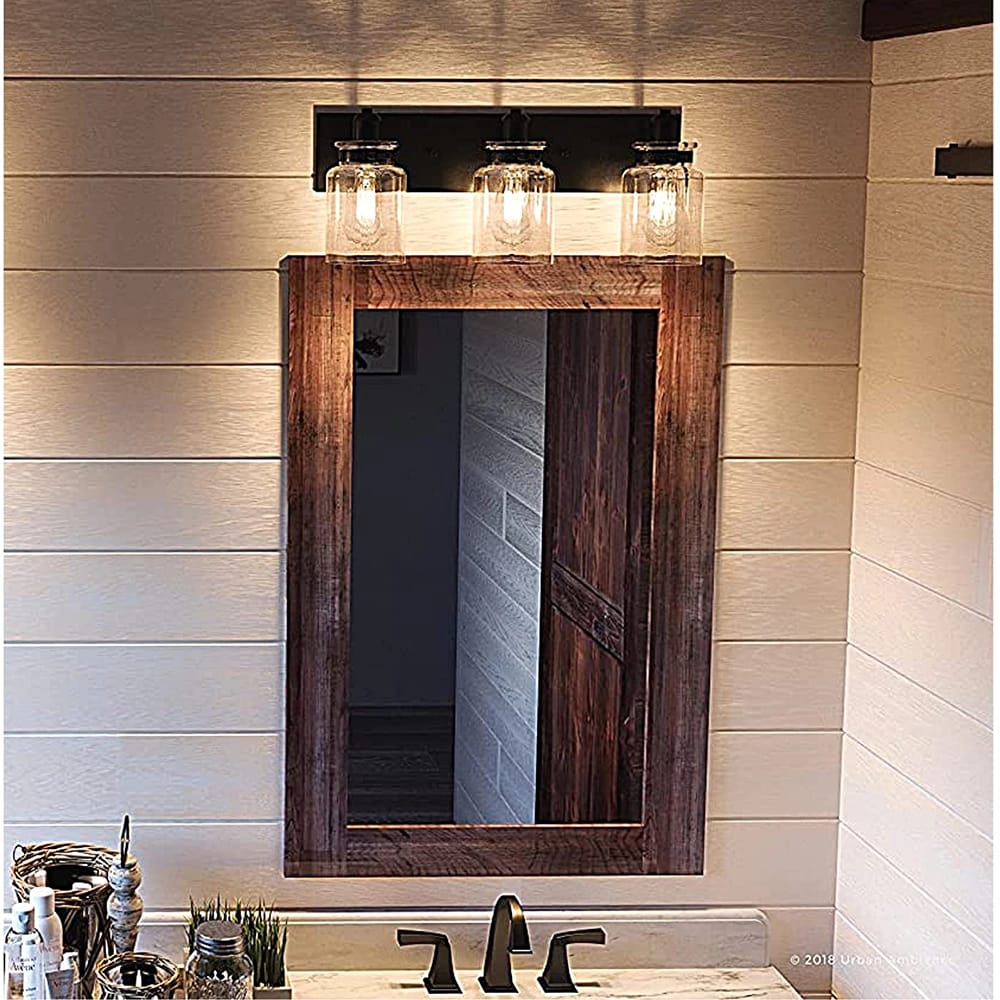 Bathroom 3-Light Fixture, Antique Bronze