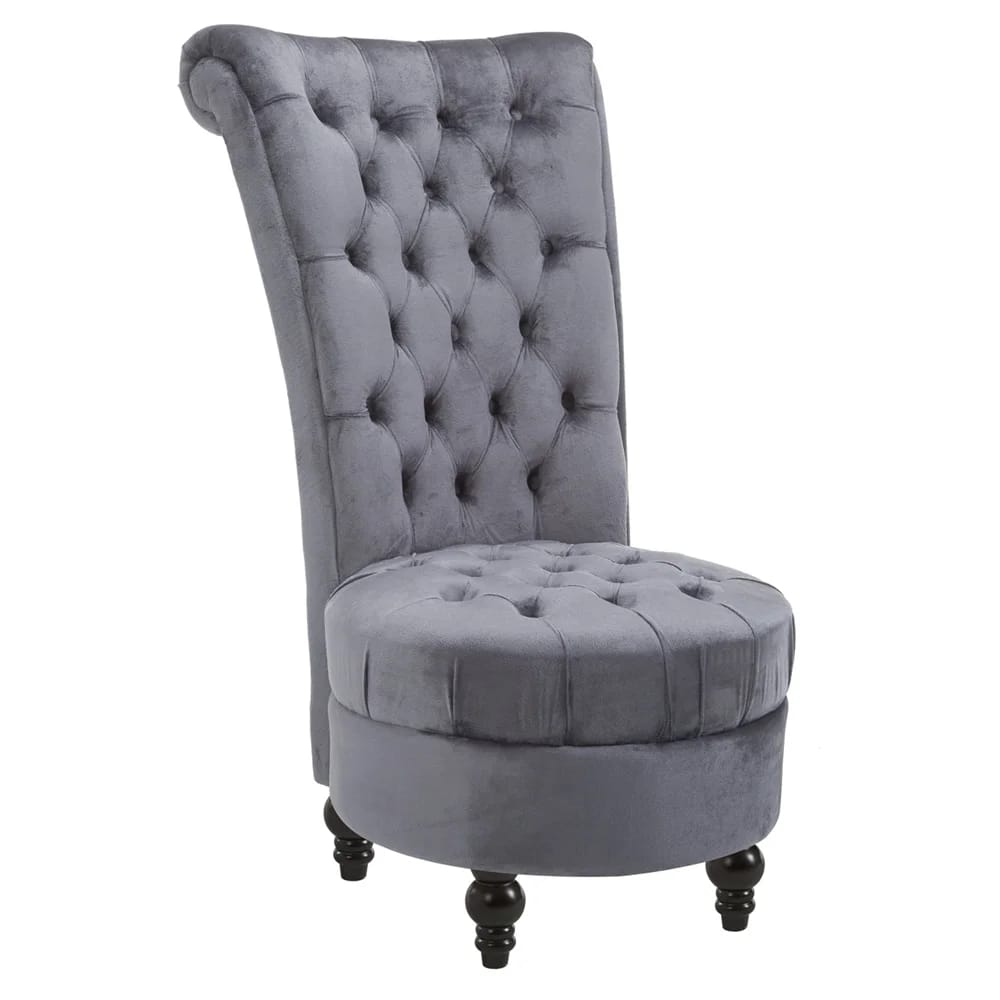 HomCom High Back Accent Chair, Gray