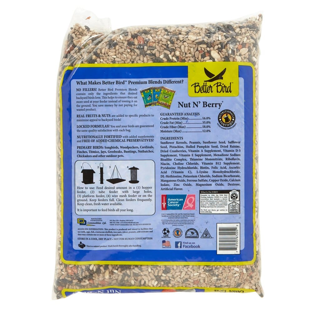 Better Bird Premium Nut N' Berry Bird Food, 5 lbs