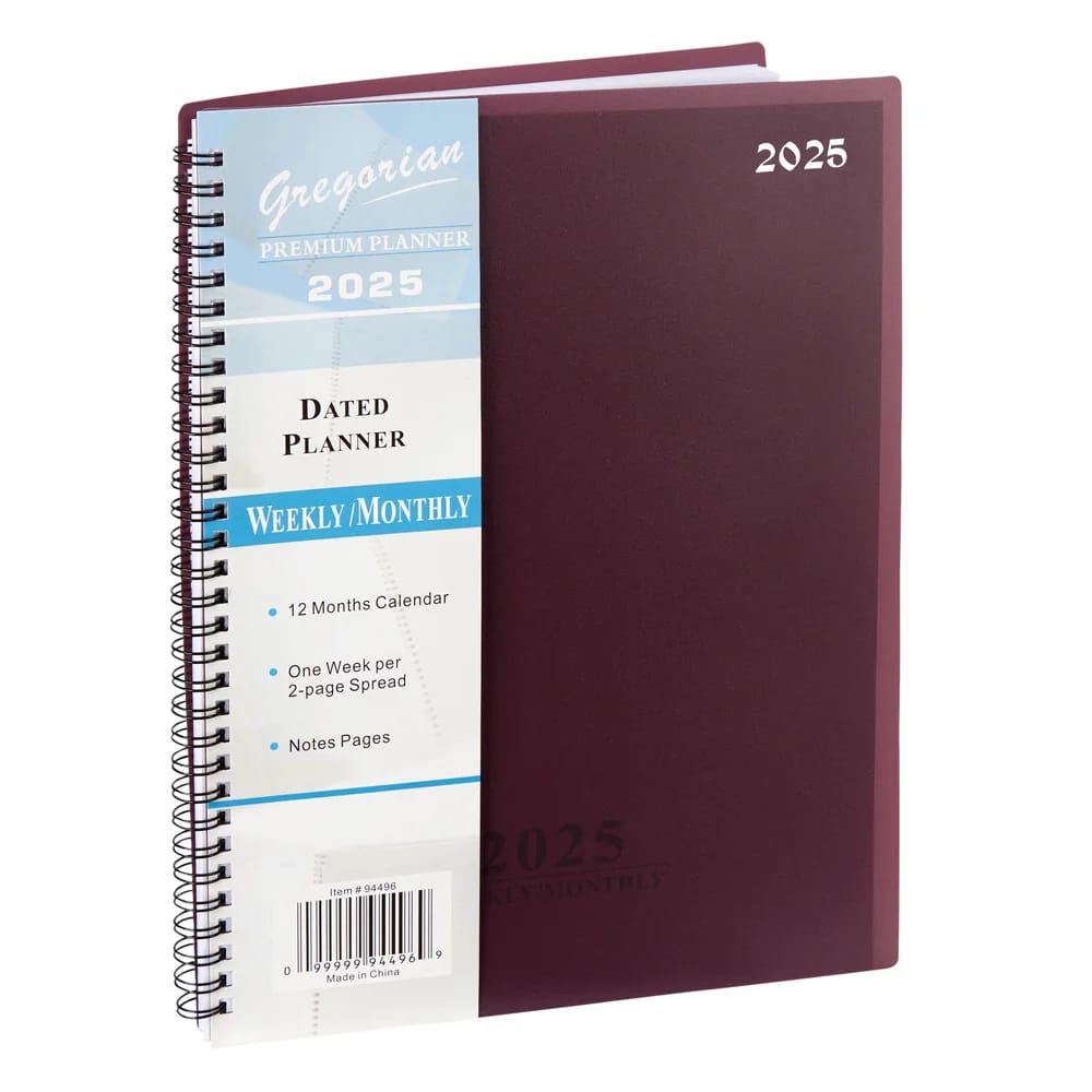 2025 Gregorian Premium Weekly/Monthly Planner, 11"