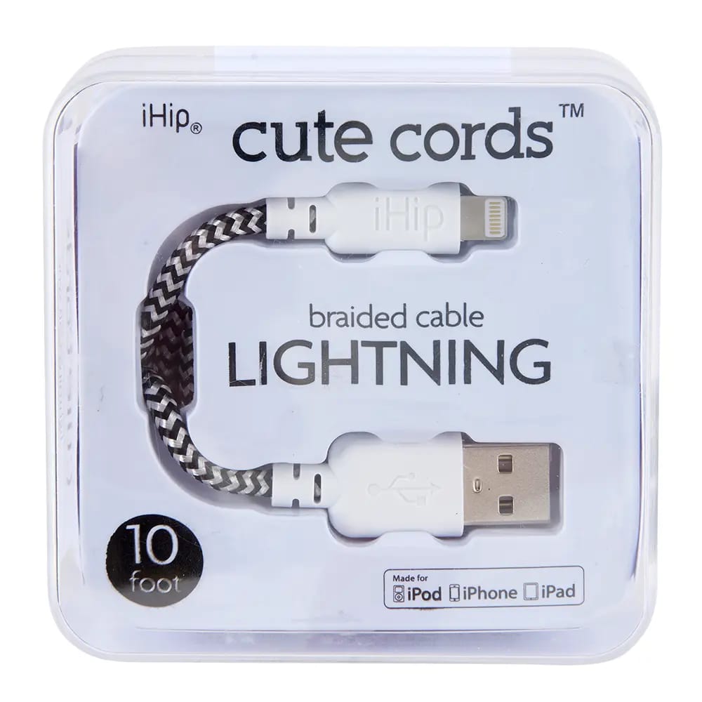 Cute Cords Braided Lightning Cable, 10 ft.