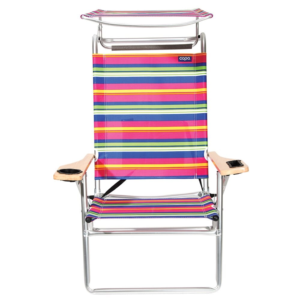 4 Position High-Back Beach Chair with Canopy