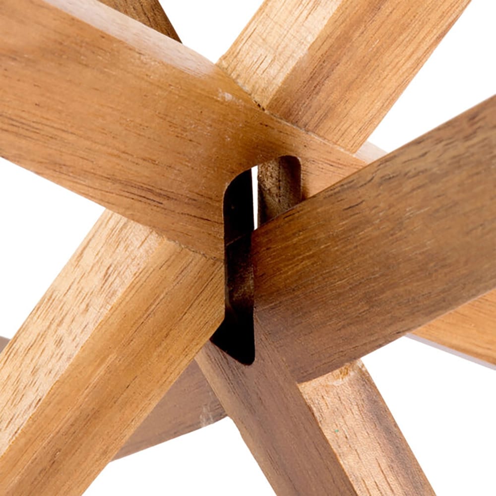 TableCraft Fold-A-Way Riser Set, Acacia, 3 Pack
