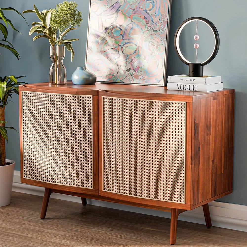 Bme Nancy 2-Door Accent Cabinet, Dark Chocolate