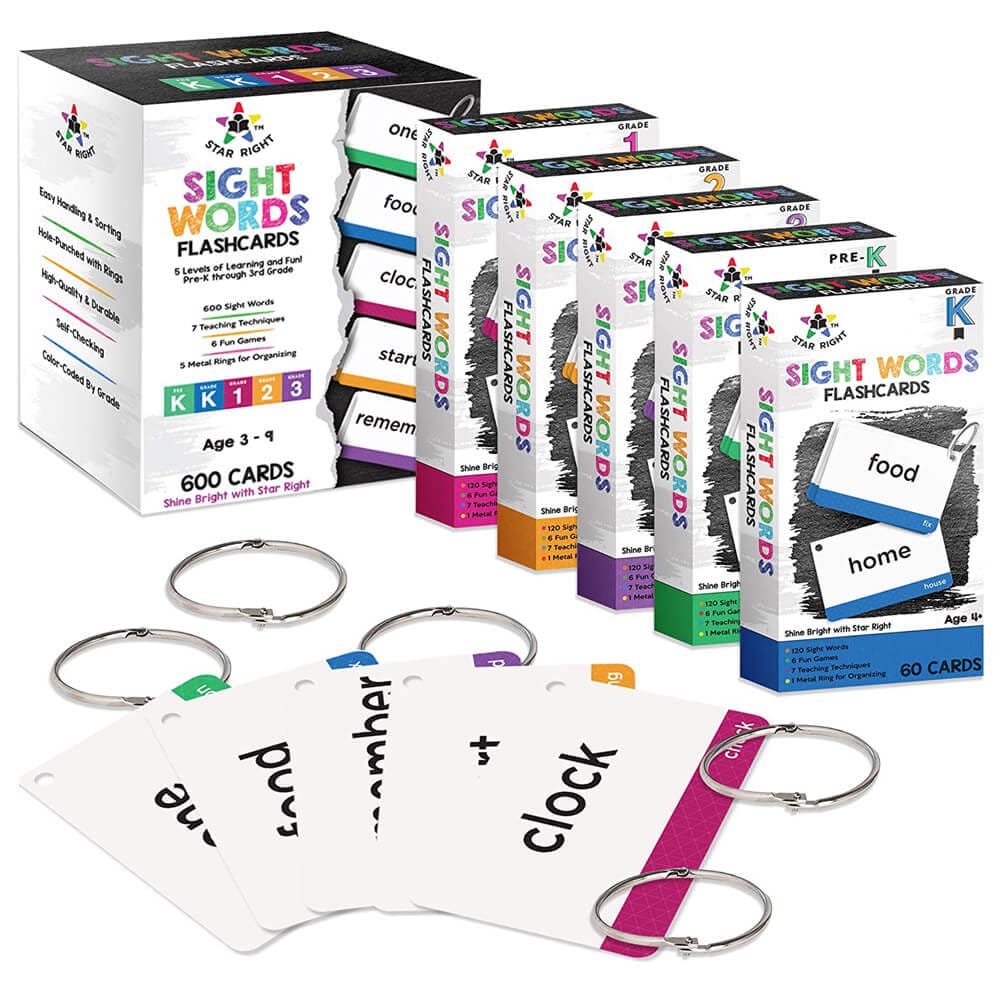 Star Right 600 Sight Words Flashcards