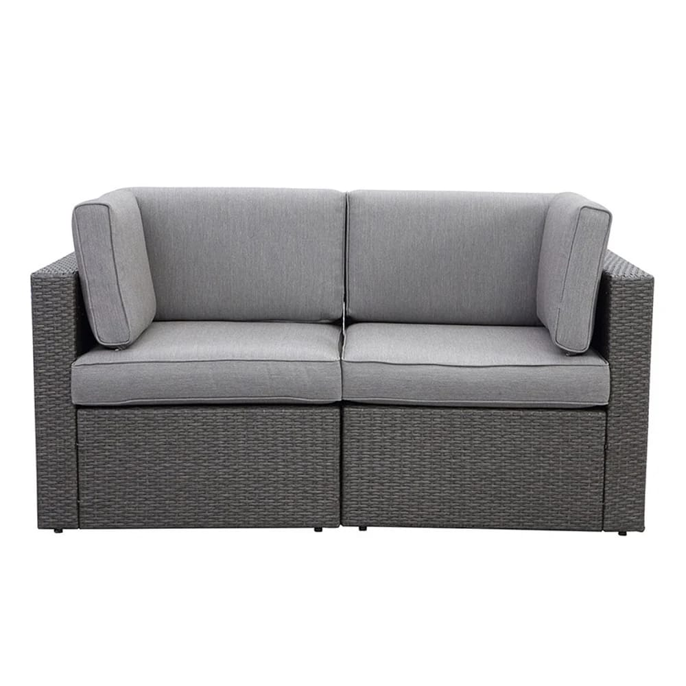 Pebble Lane Living Sydney PE Sectional Loveseat, Gray