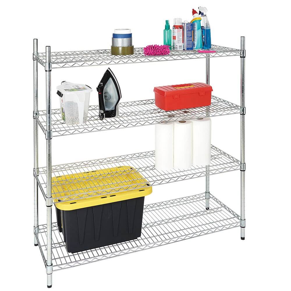 4-Tier Heavy-Duty Wire Shelving