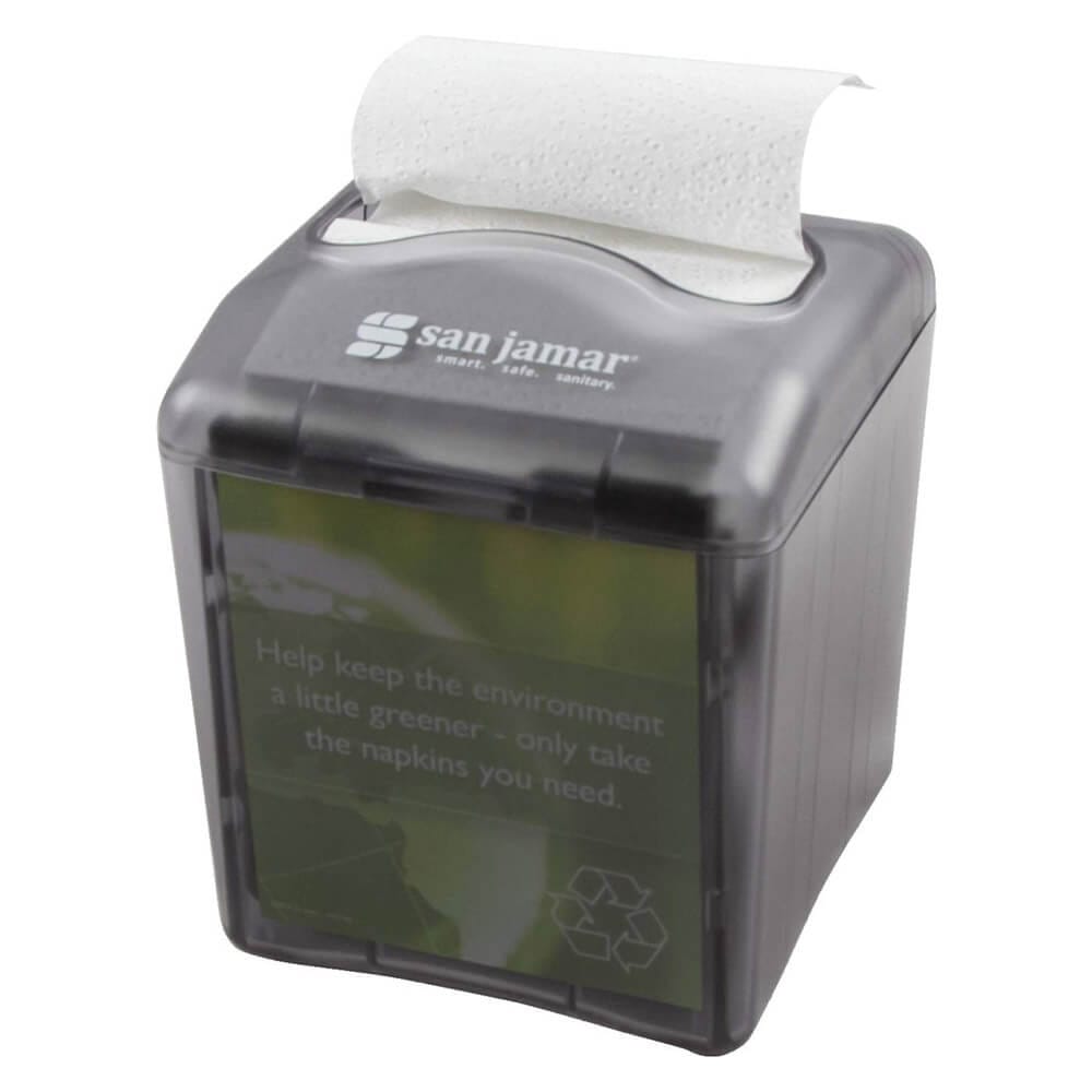 San Jamar Venue Tabletop Interfold Napkin Dispenser, Black