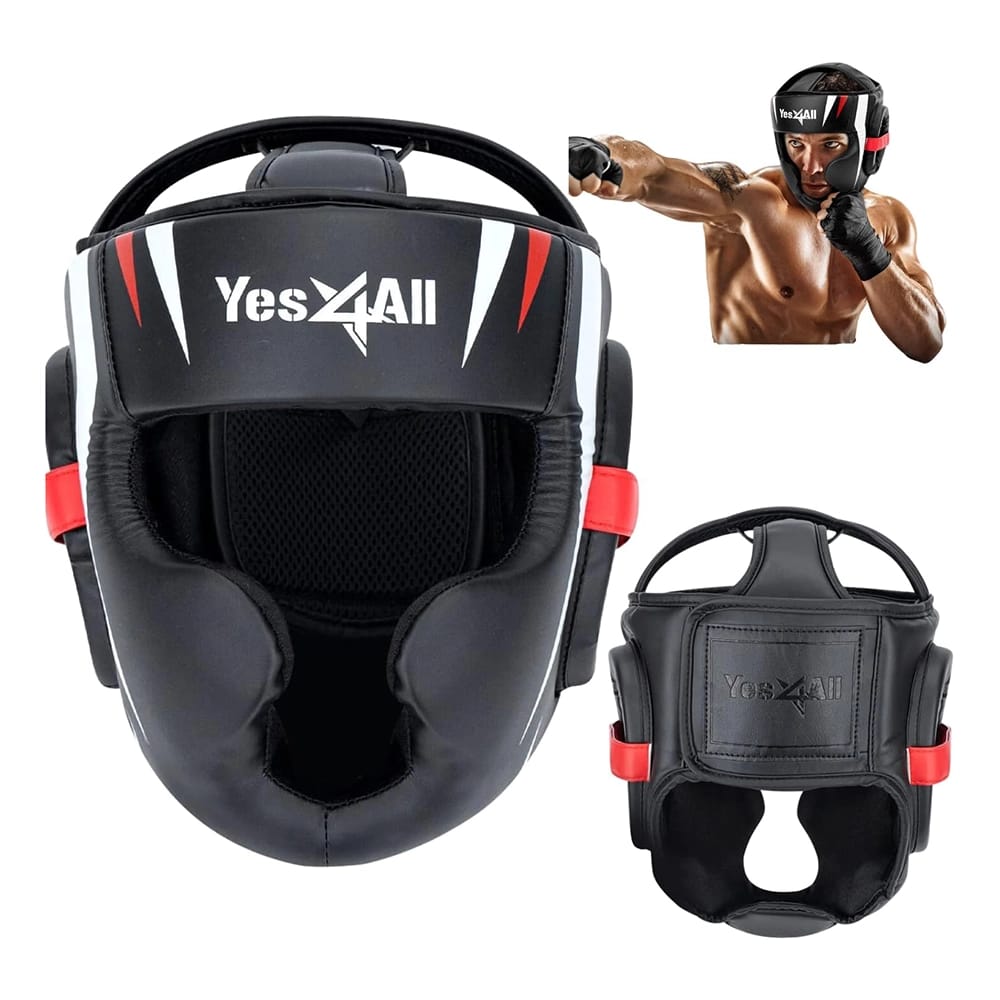Yes4All Extreme Full Face Adjustable Boxing Headgear, Large