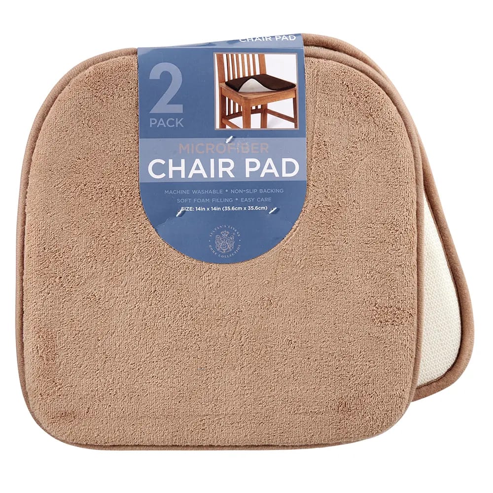 Microfiber Chair Pad, Set of 2