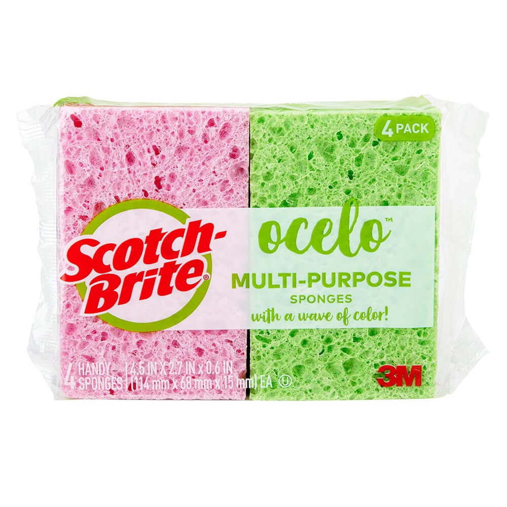 Scotch-Brite Ocelo Multi-Purpose 3M Sponges, 4 Count