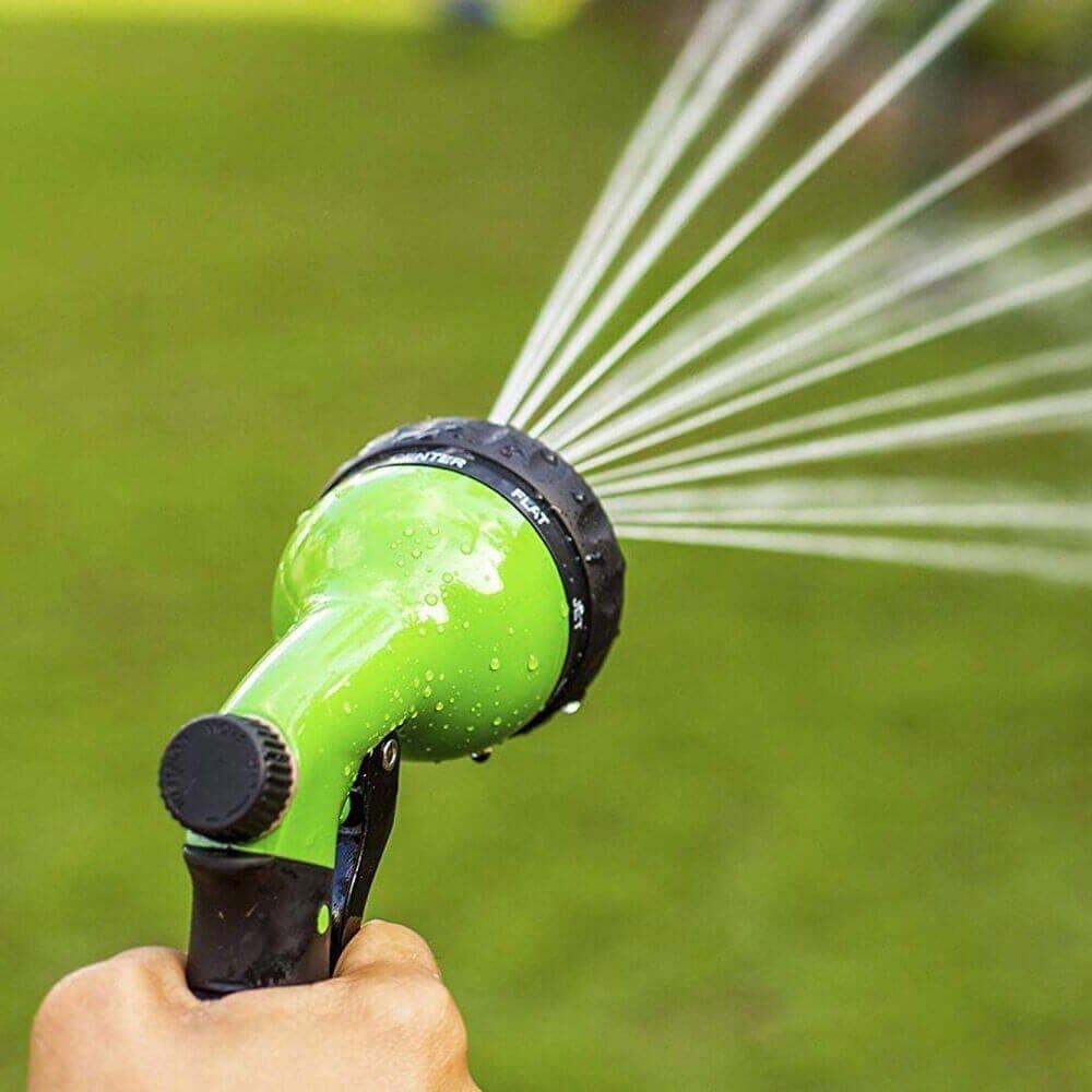 Signature Garden Heavy-Duty Spray Nozzle with 8 Watering Patterns, Green