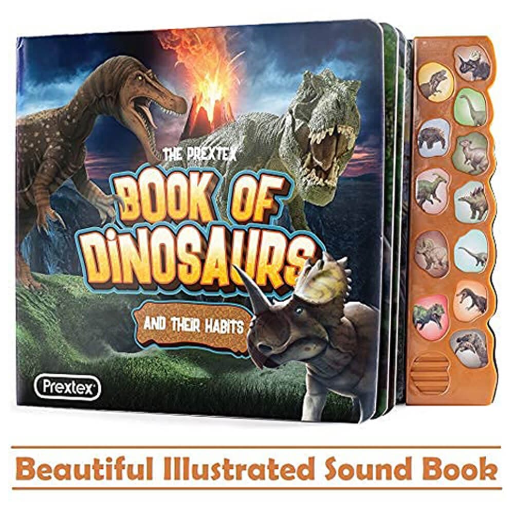 Prextex 12-Button Sound Book of Dinosaurs and Their Habits