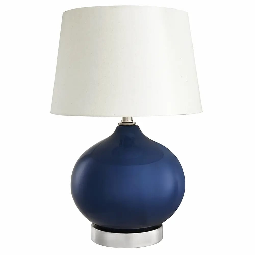 Stone & Beam Ceramic Bedside Table Lamp, Slate Blue