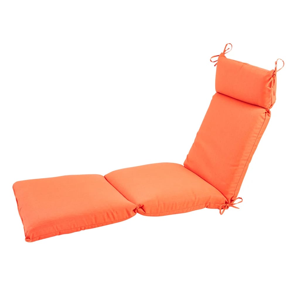 Outdoor Chaise Cushion, Coral