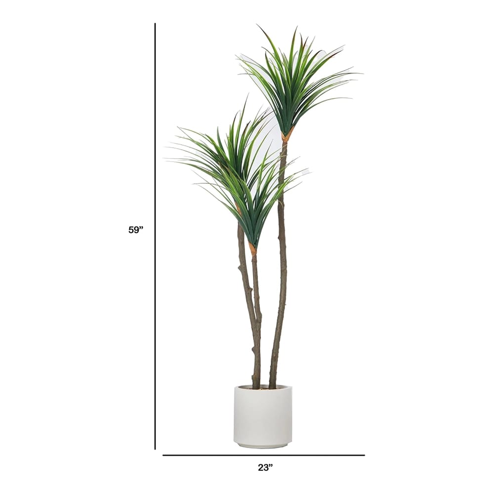Vintage Home 59" Dragon Tree in Beige Modern Planter