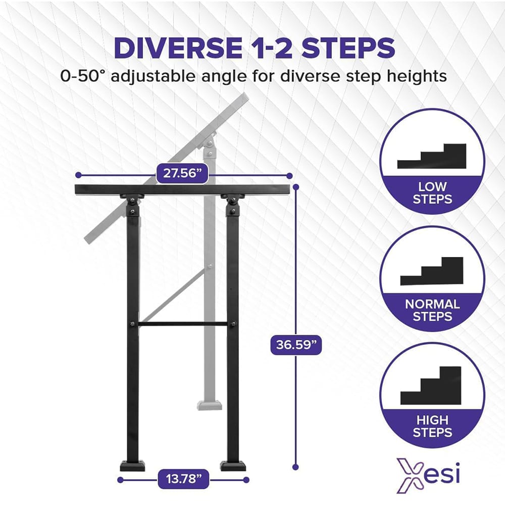 Xesi Strait Shape Step Handrail, 2-Steps