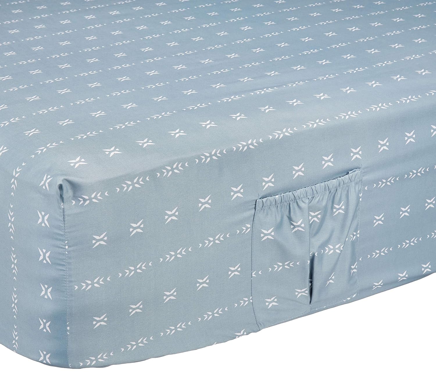 College Dorm Microfiber Sheet Set with Elastic Pockets, Queen, Tide Pool Simple Stripe