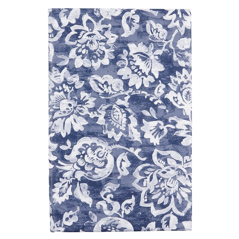 Floral Vinyl Tablecloth with Flannel Backing