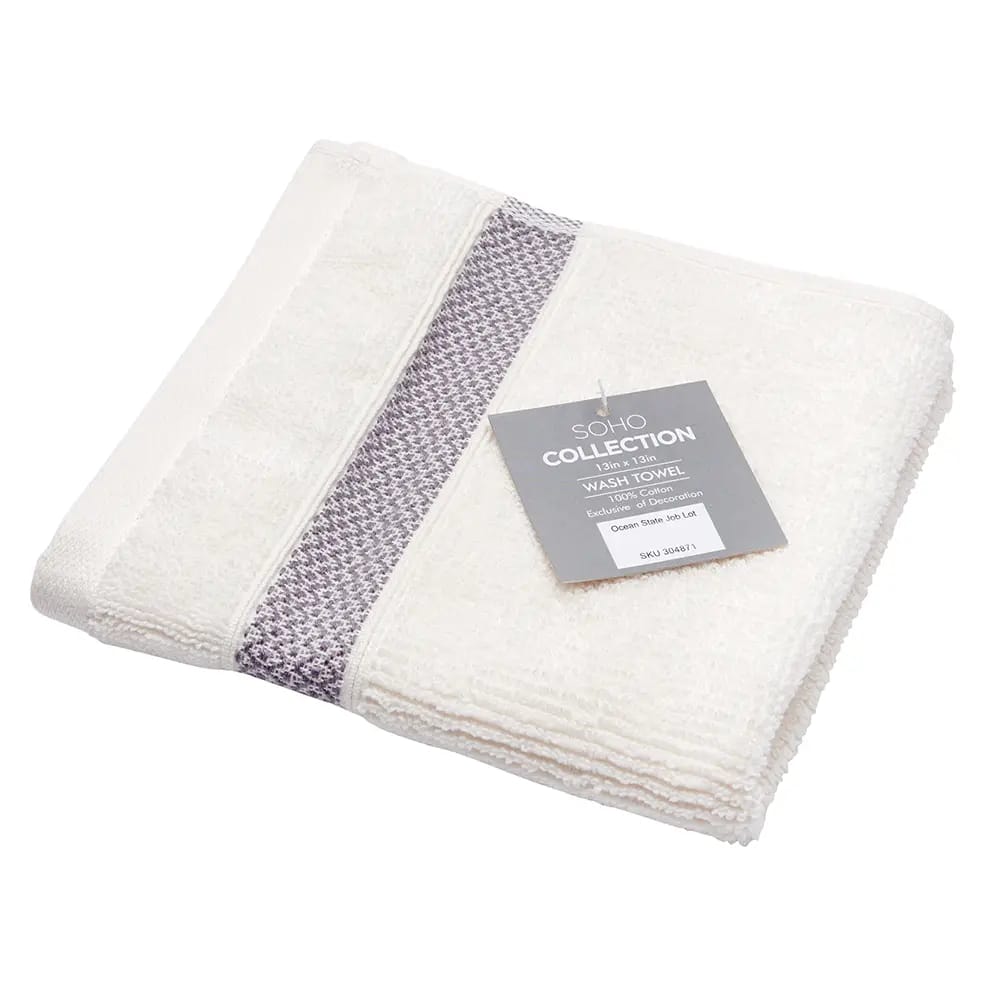 Soho Collection Cotton Wash Towel, 13"